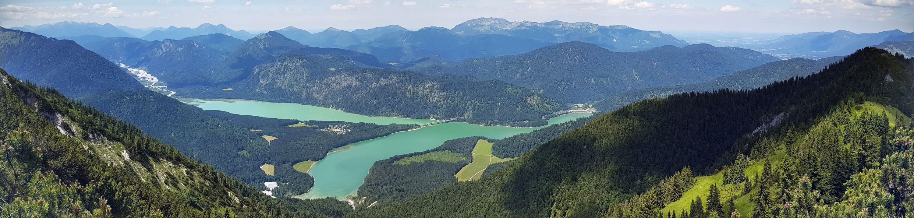 Sylvensteinsee von oben - Blick vom Dürrnberg