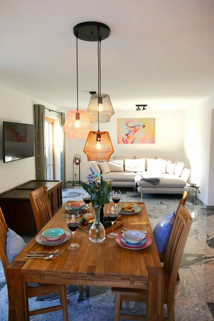 Ferienwohnung Sylvenstein Wohnkueche gesamt